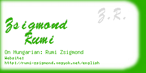 zsigmond rumi business card